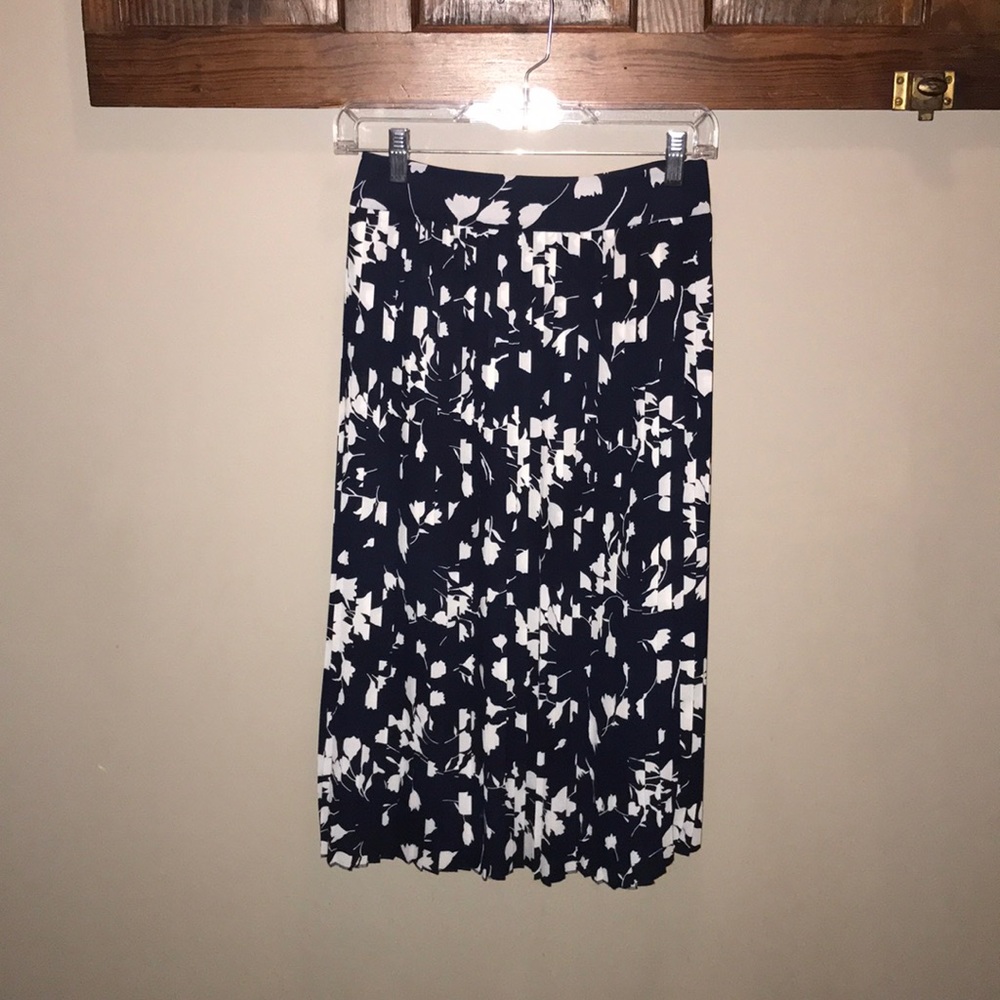 J crew floral pleated skirt